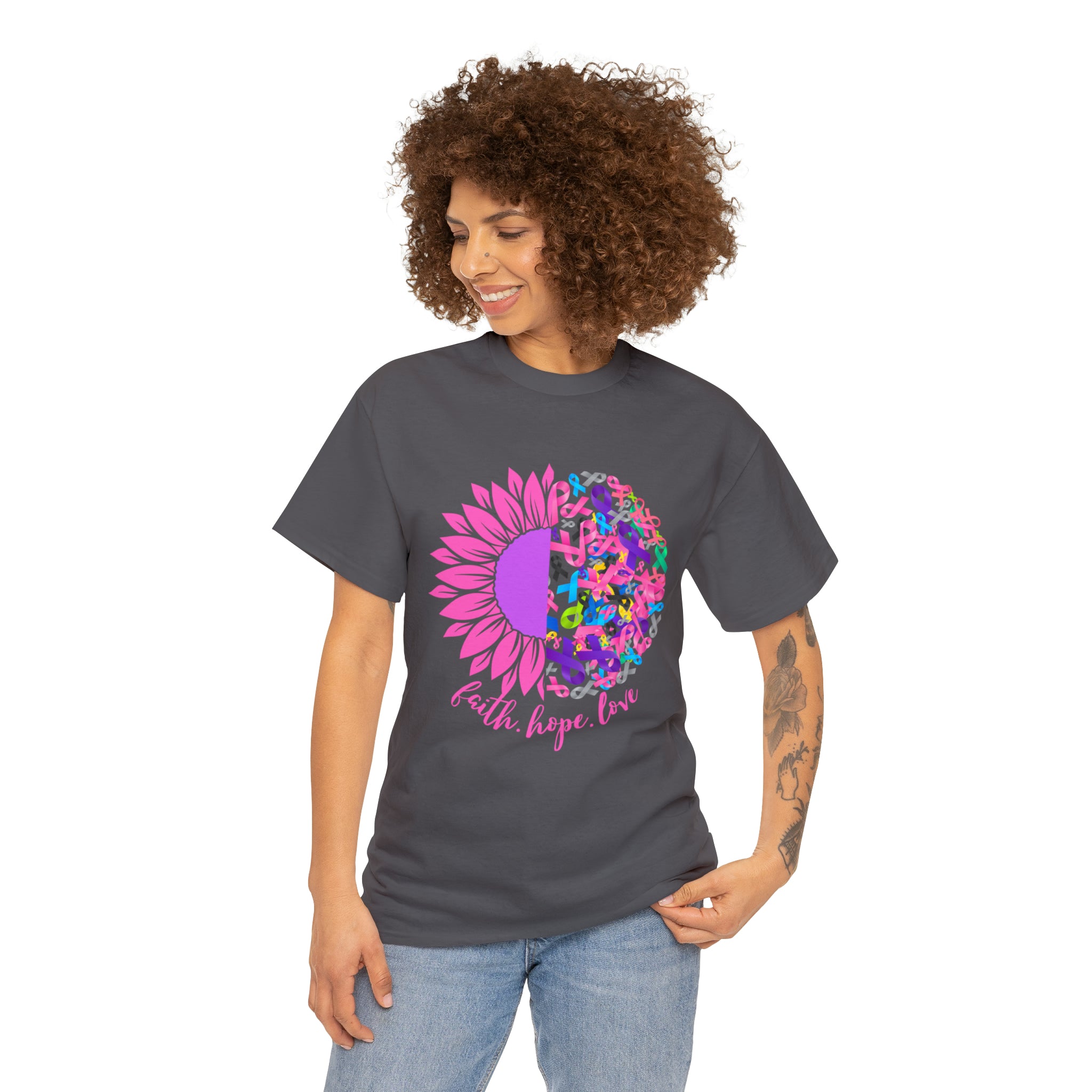 Faith Hope Love Shirt | Cancer Warrior Support Unisex T-Shirt