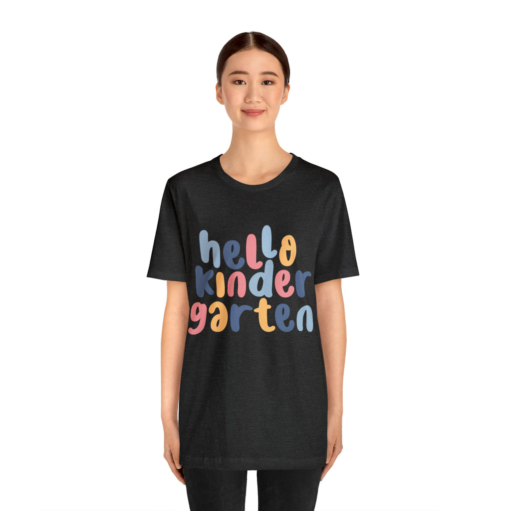 Hello Kindergarten School Shirt | First day of School Unisex T-Shirt