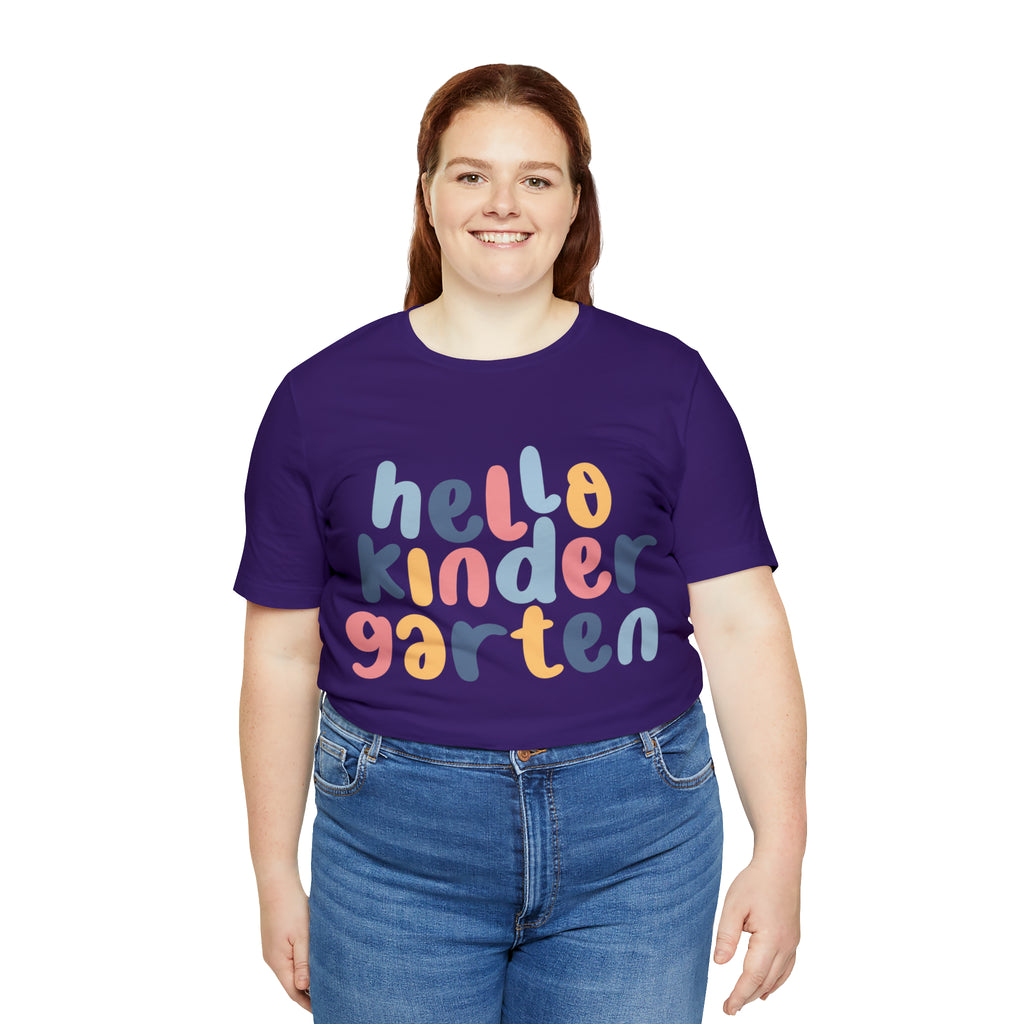 Hello Kindergarten School Shirt | First day of School Unisex T-Shirt
