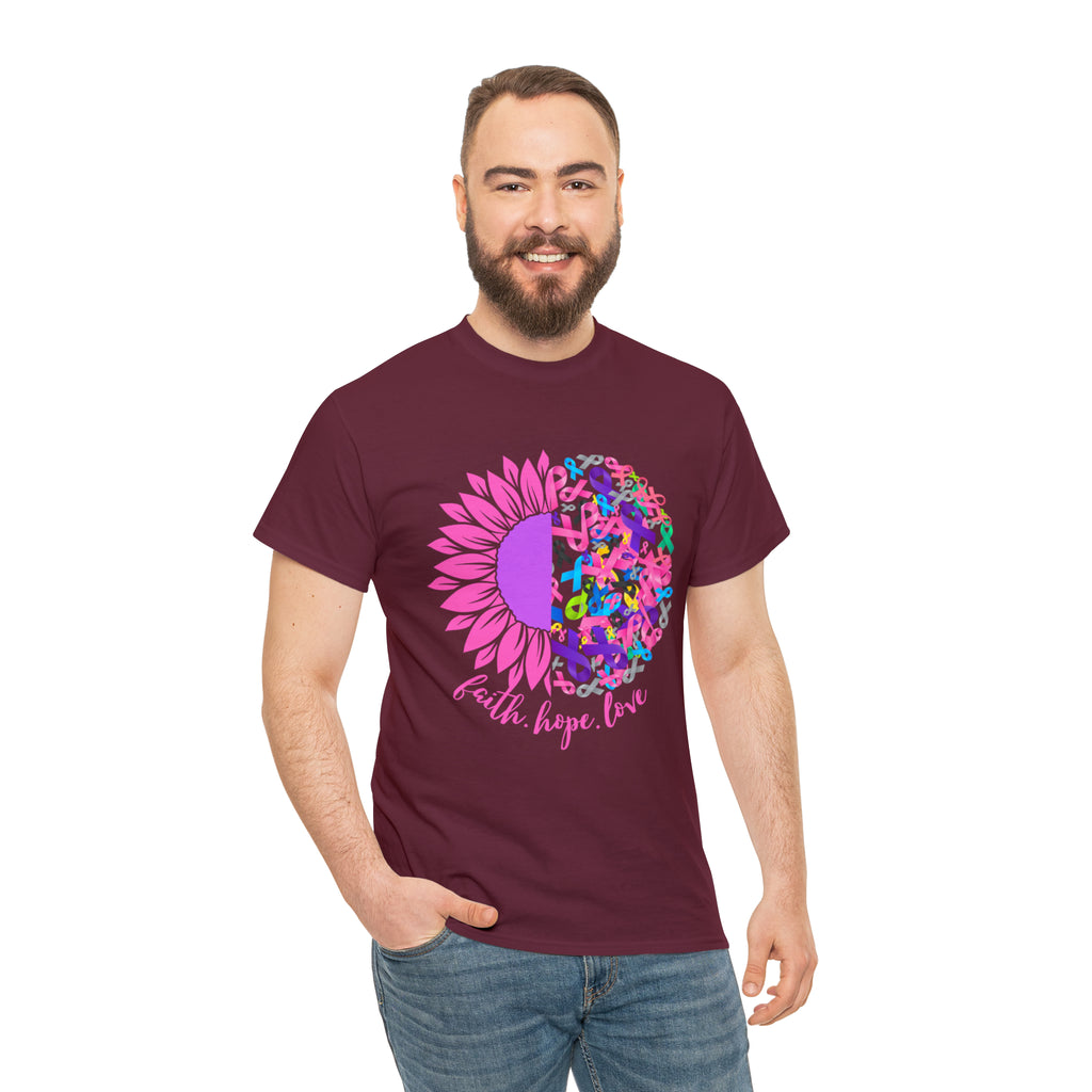 Faith Hope Love Shirt | Cancer Warrior Support Unisex T-Shirt