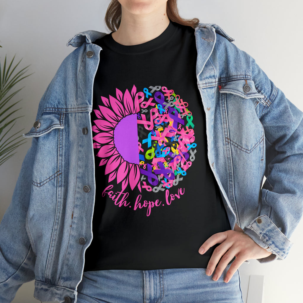Faith Hope Love Shirt | Cancer Warrior Support Unisex T-Shirt