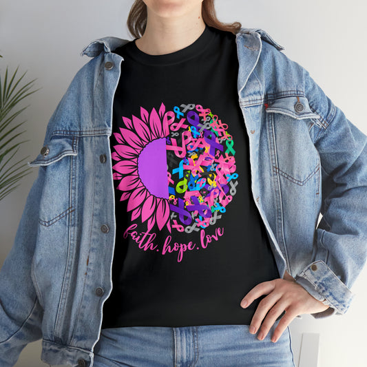 Faith Hope Love Shirt | Cancer Warrior Support Unisex T-Shirt
