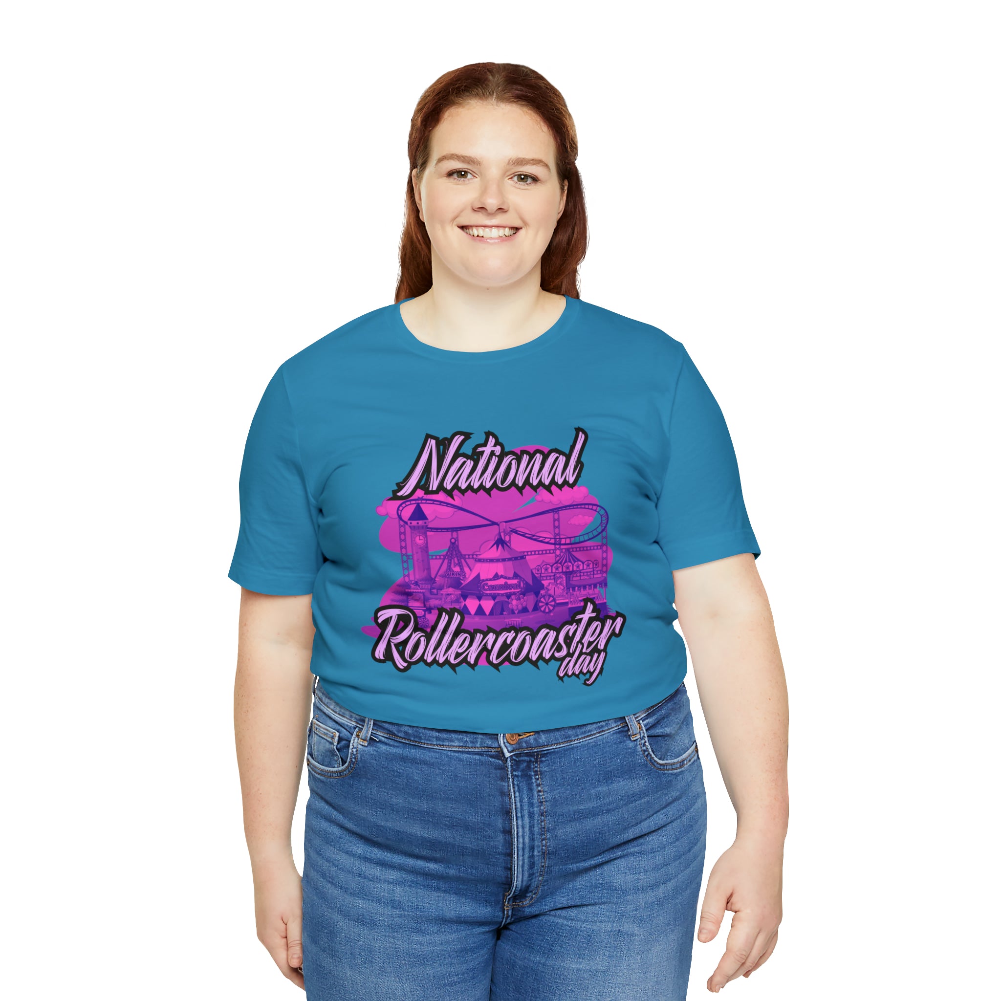 National Rollercoaster Day Pink Shirt | Carnival Ride T-Shirt