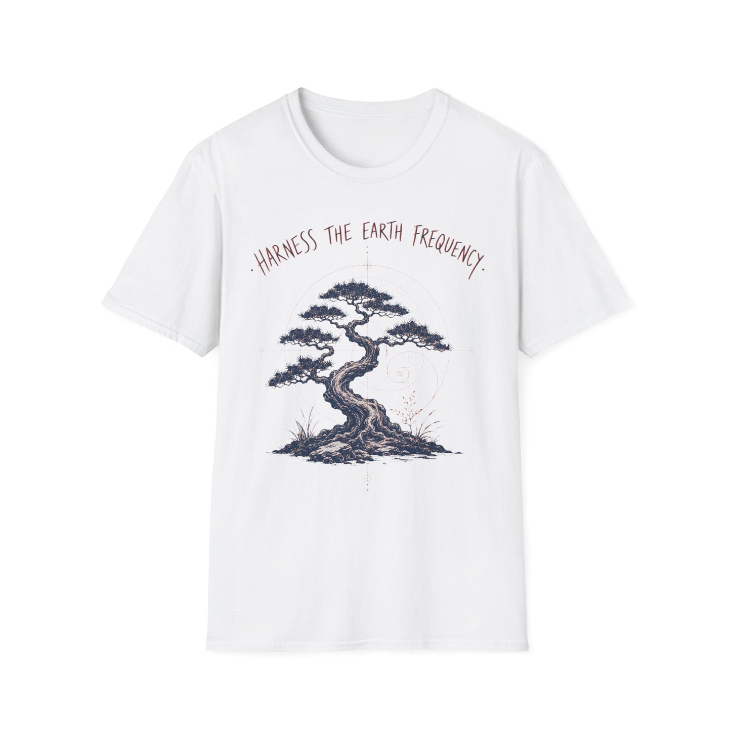 Harness The Earth Frequency T-Shirt — Bonsai Tree Spiritual Tee