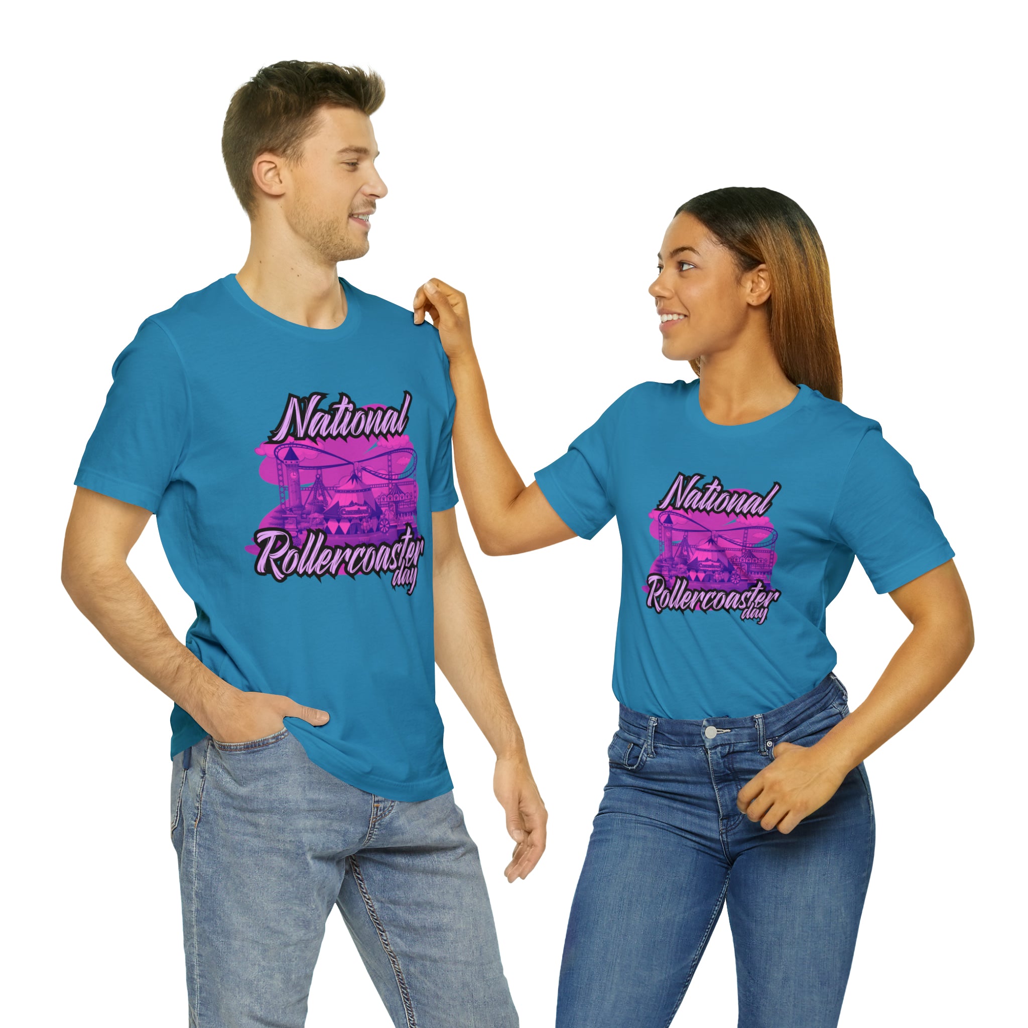 National Rollercoaster Day Pink Shirt | Carnival Ride T-Shirt