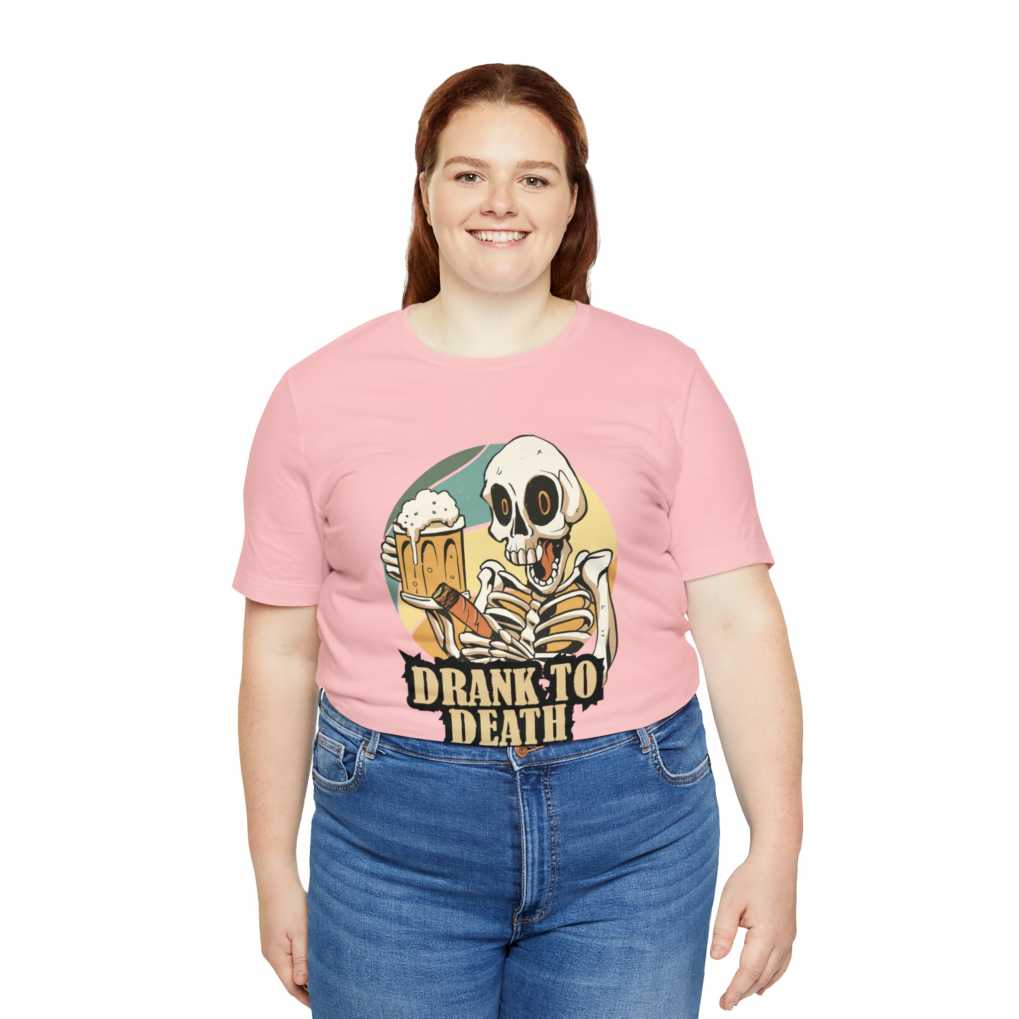 Skeleton Drank to Death Shirt | Drink Beer Unisex T-Shirt