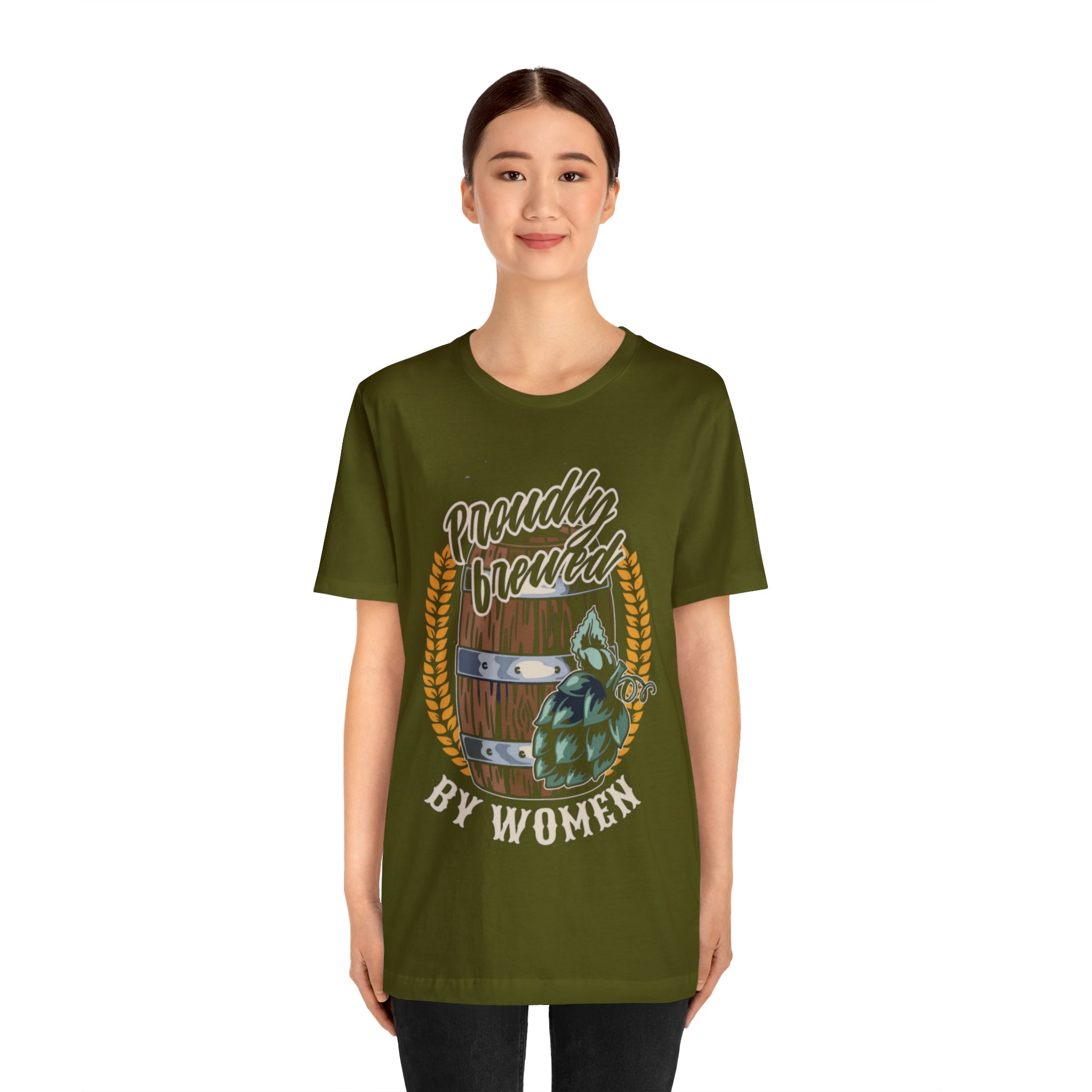 Brewed by Women Beer Shirt | Drink Beer Unisex T-Shirt