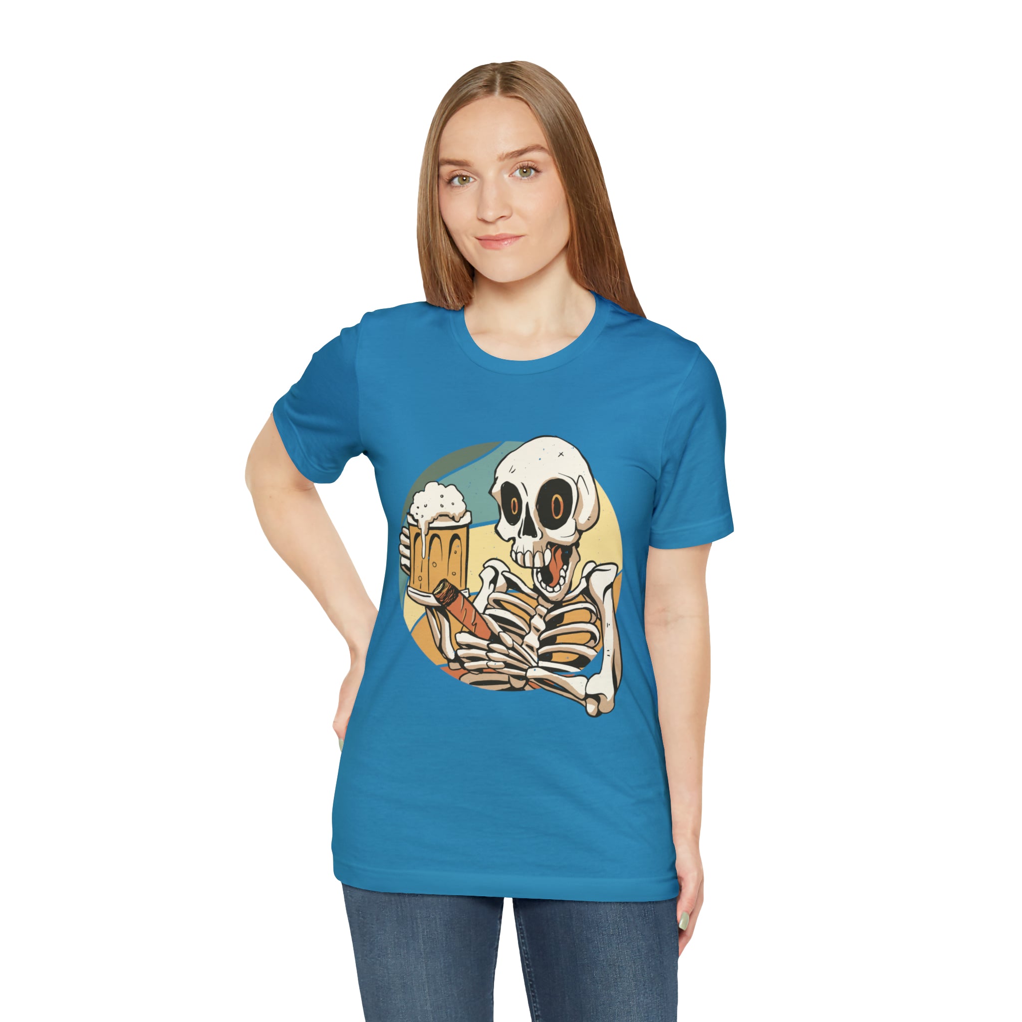 Skeleton Beer Shirt | Drink Beer Unisex T-Shirt