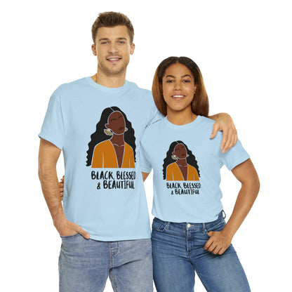 Black, Blessed & Beautiful Shirt | Empowered & Beautiful Cotton T-shirt