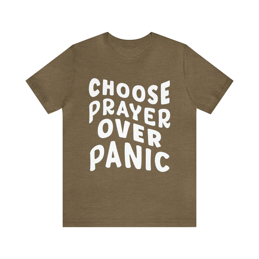 Prayer Over Panic Unisex Shirt | Religious Shirt for Prayers