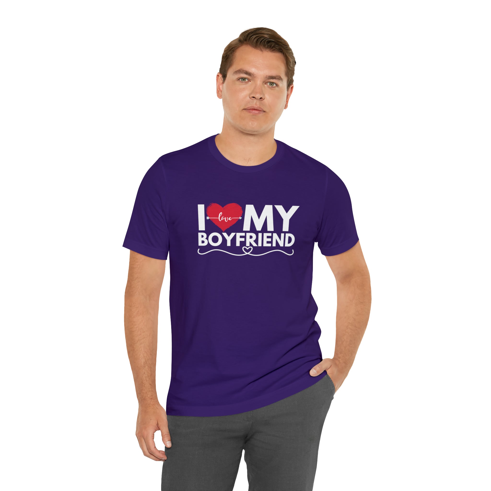 I Love My Boyfriend Shirt | Couple Love T-Shirt, Pair Girlfriend Boyfriend Matching Shirt