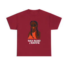 Black Blessed And Beautiful Shirt | Empowered & Beautiful Cotton T-shirt
