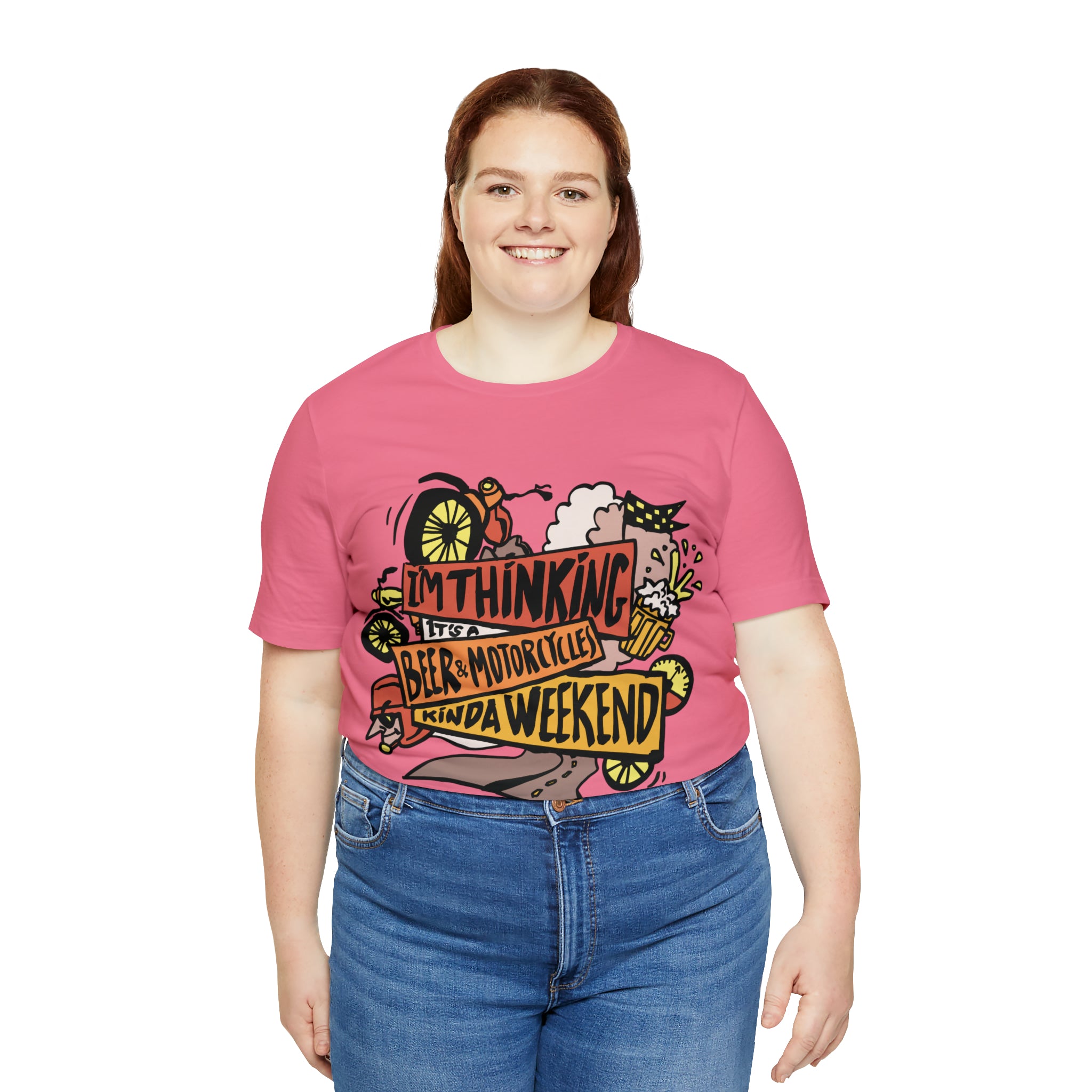 Beer and Motorcycle Shirt | Drink Beer Unisex T-Shirt