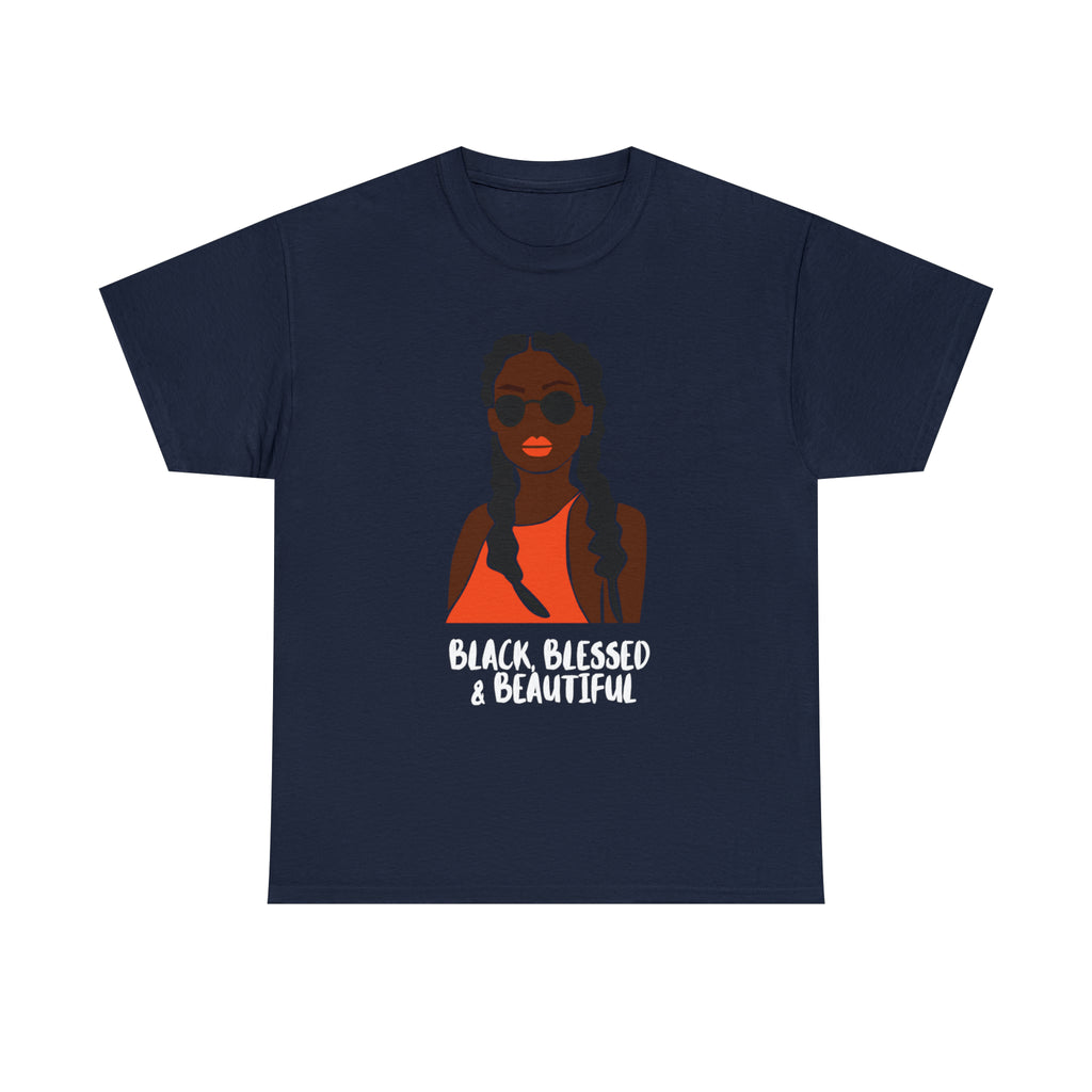 Black Blessed And Beautiful Shirt | Empowered & Beautiful Cotton T-shirt