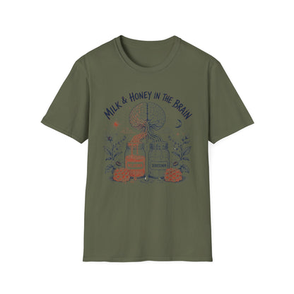 "Milk & Honey in the Brain" Botanical Illustration Tee