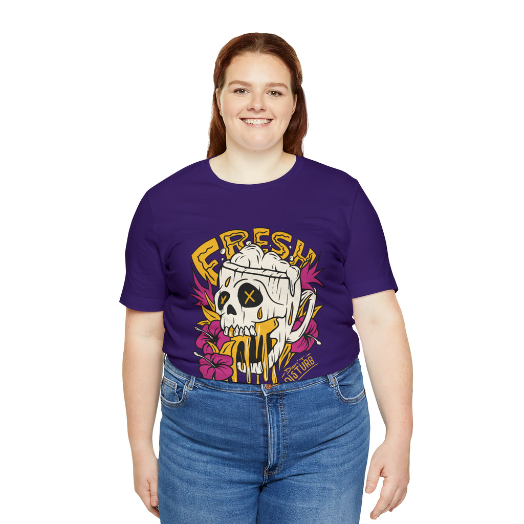 Fresh Beer Skull Shirt | Drink Beer Unisex T-Shirt