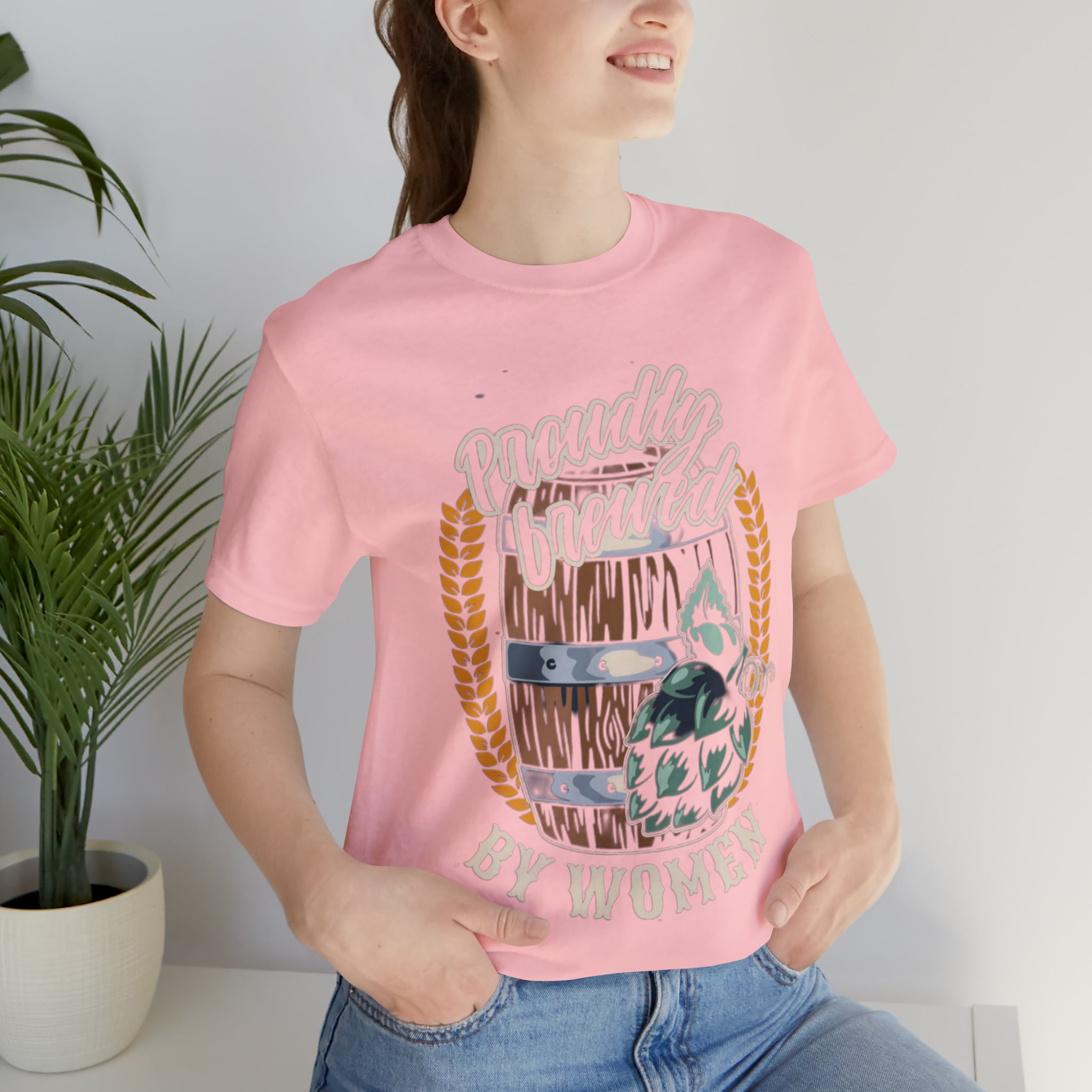 Brewed by Women Beer Shirt | Drink Beer Unisex T-Shirt