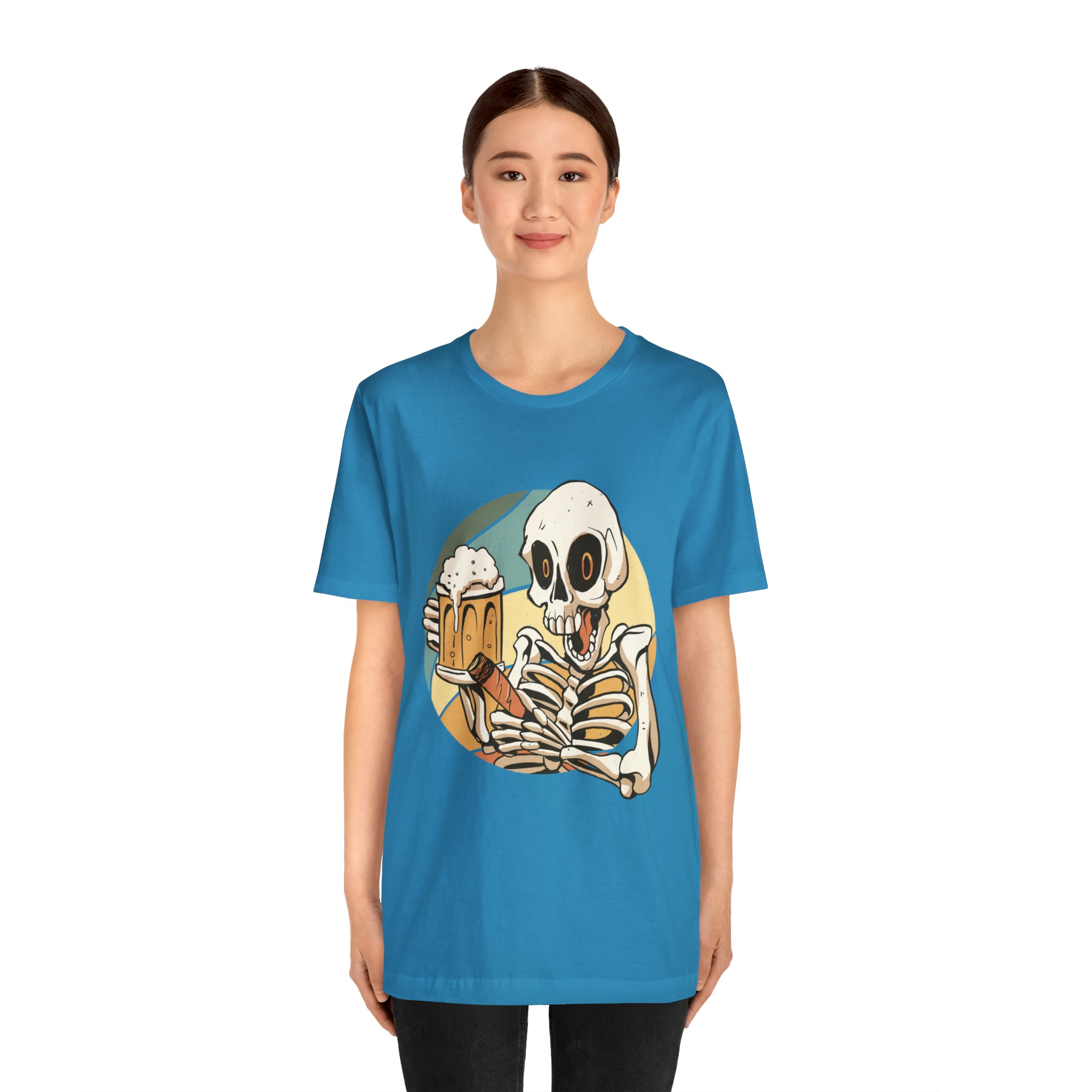 Skeleton Beer Shirt | Drink Beer Unisex T-Shirt