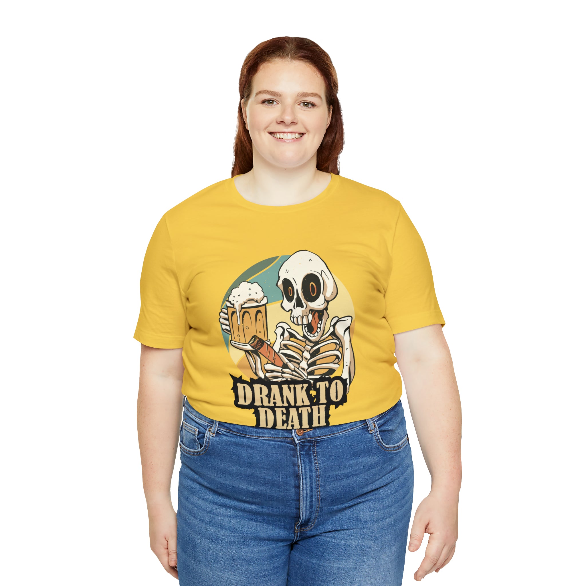 Skeleton Drank to Death Shirt | Drink Beer Unisex T-Shirt