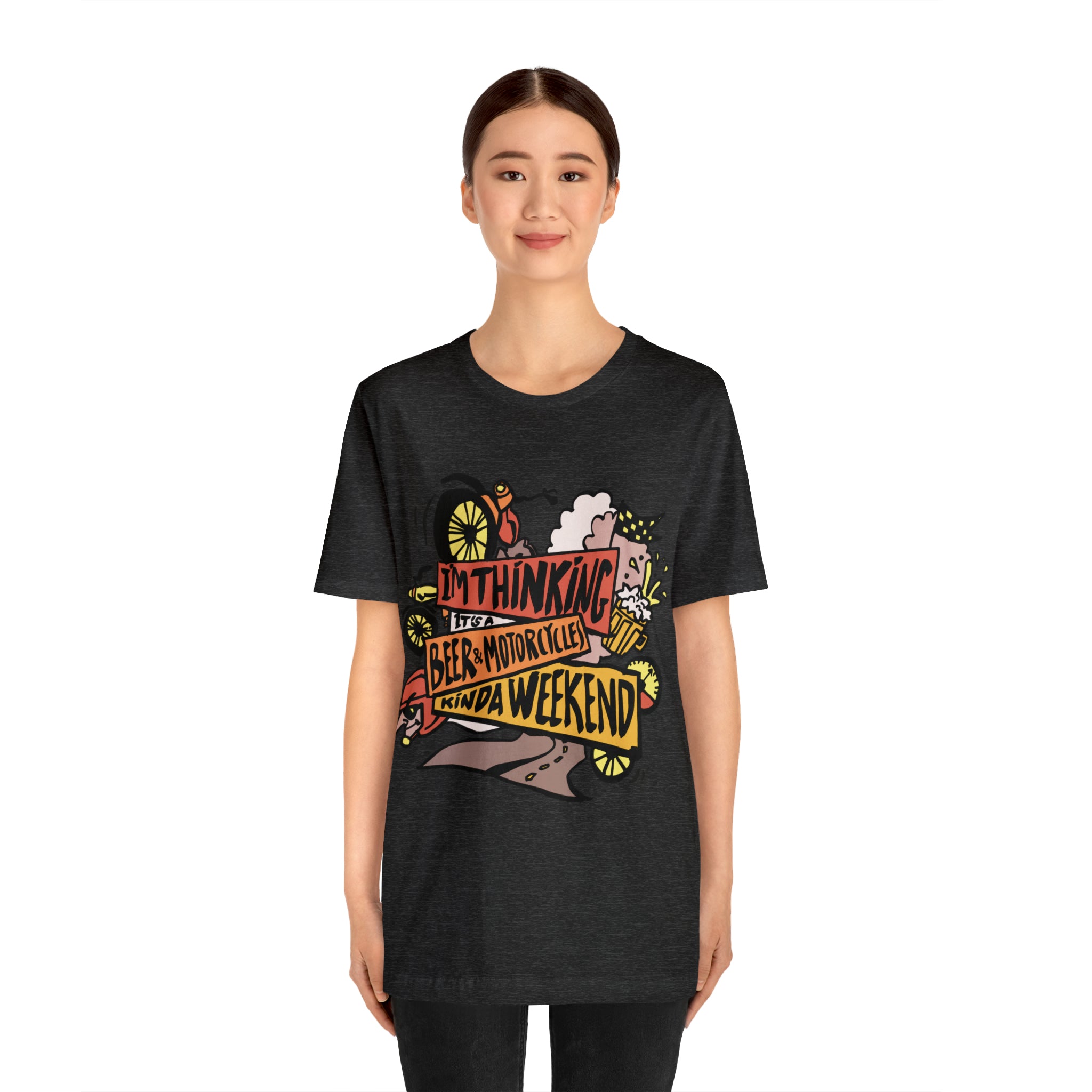 Beer and Motorcycle Shirt | Drink Beer Unisex T-Shirt