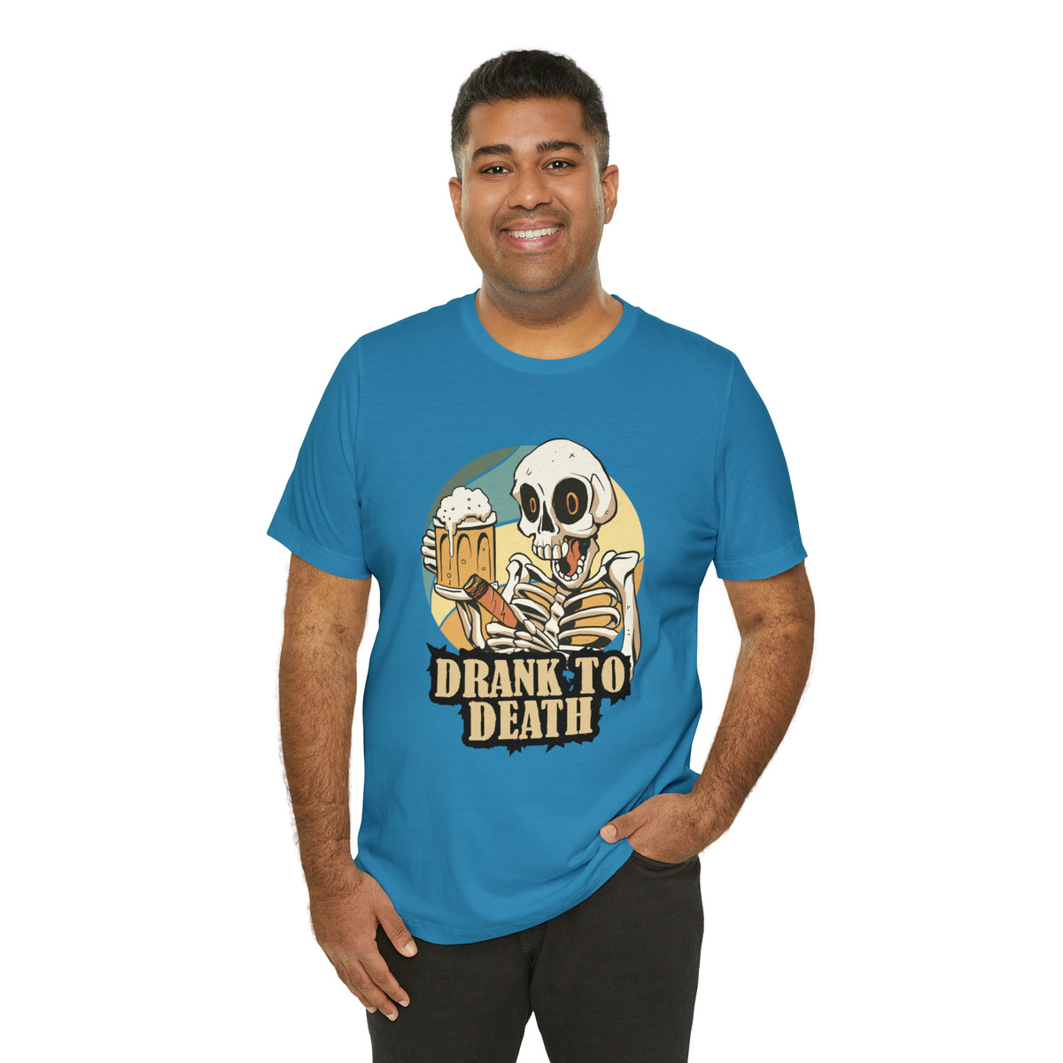 Skeleton Drank to Death Shirt | Drink Beer Unisex T-Shirt