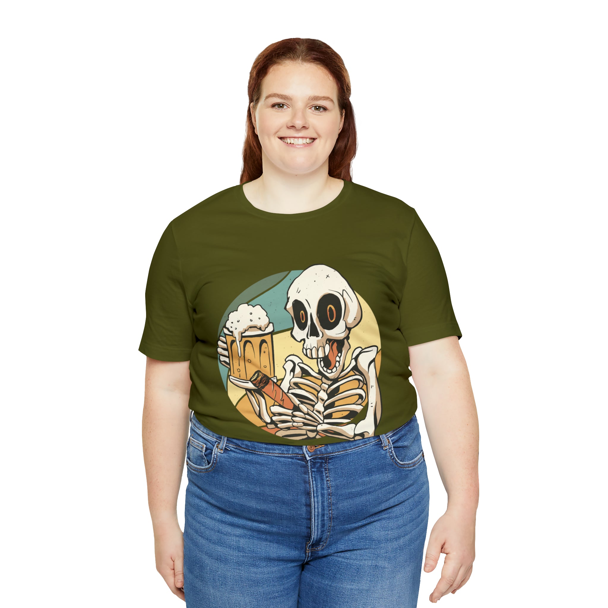 Skeleton Beer Shirt | Drink Beer Unisex T-Shirt