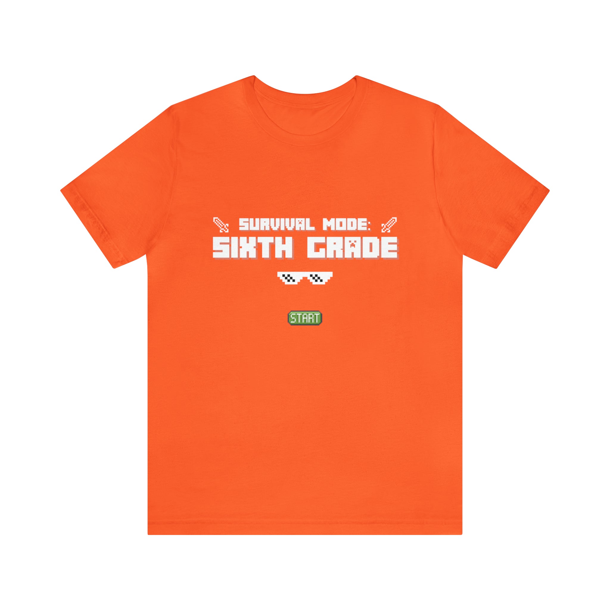 Sixth Grade Survival Mode Shirt | Minecraft School Unisex T-Shirt