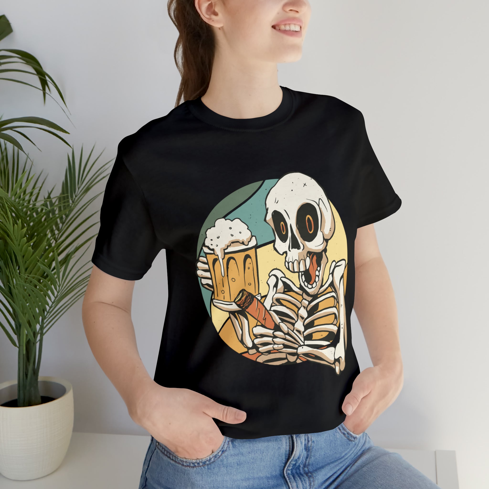 Skeleton Beer Shirt | Drink Beer Unisex T-Shirt