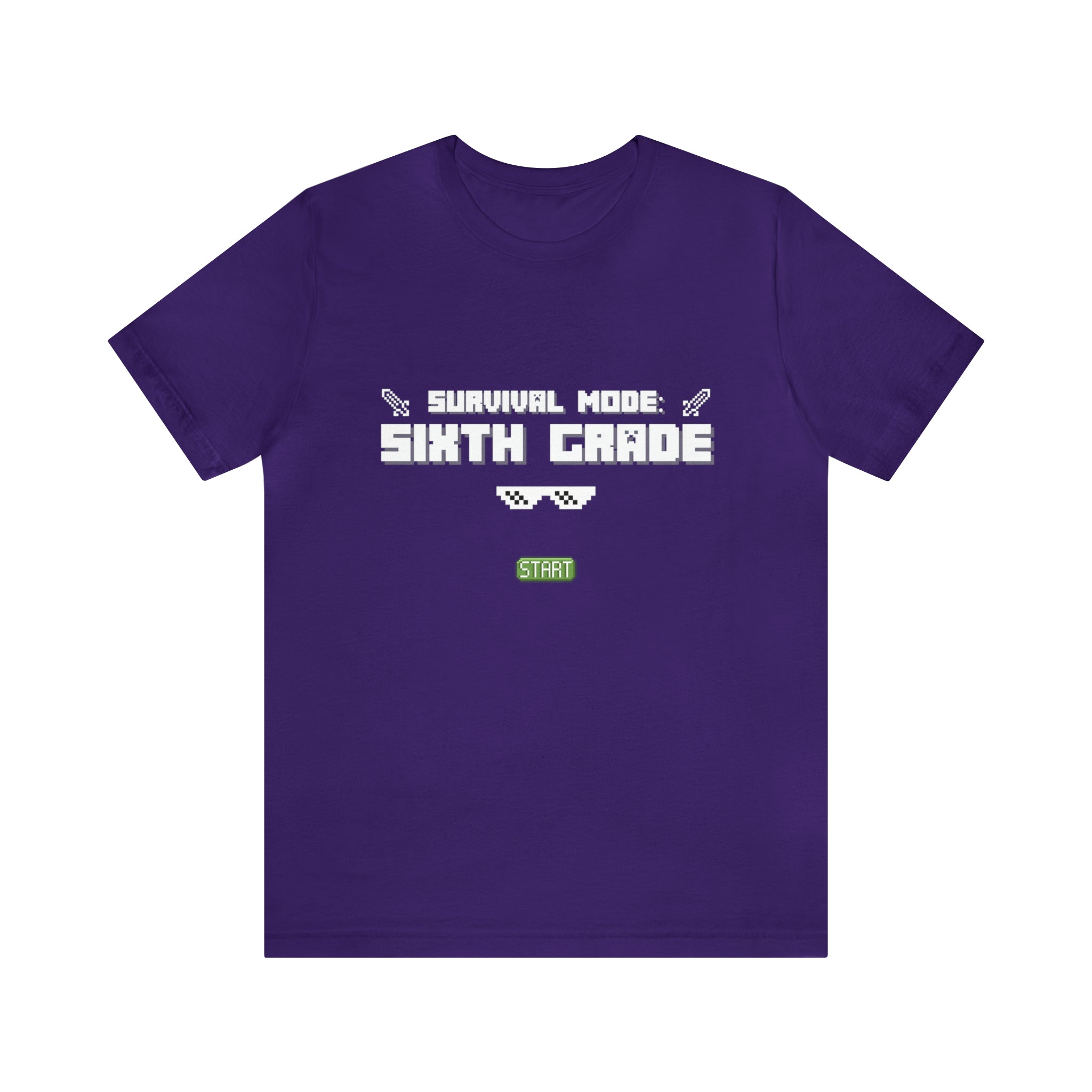 Sixth Grade Survival Mode Shirt | Minecraft School Unisex T-Shirt