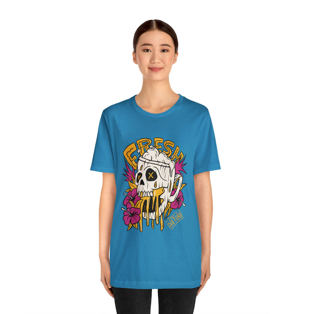Fresh Beer Skull Shirt | Drink Beer Unisex T-Shirt