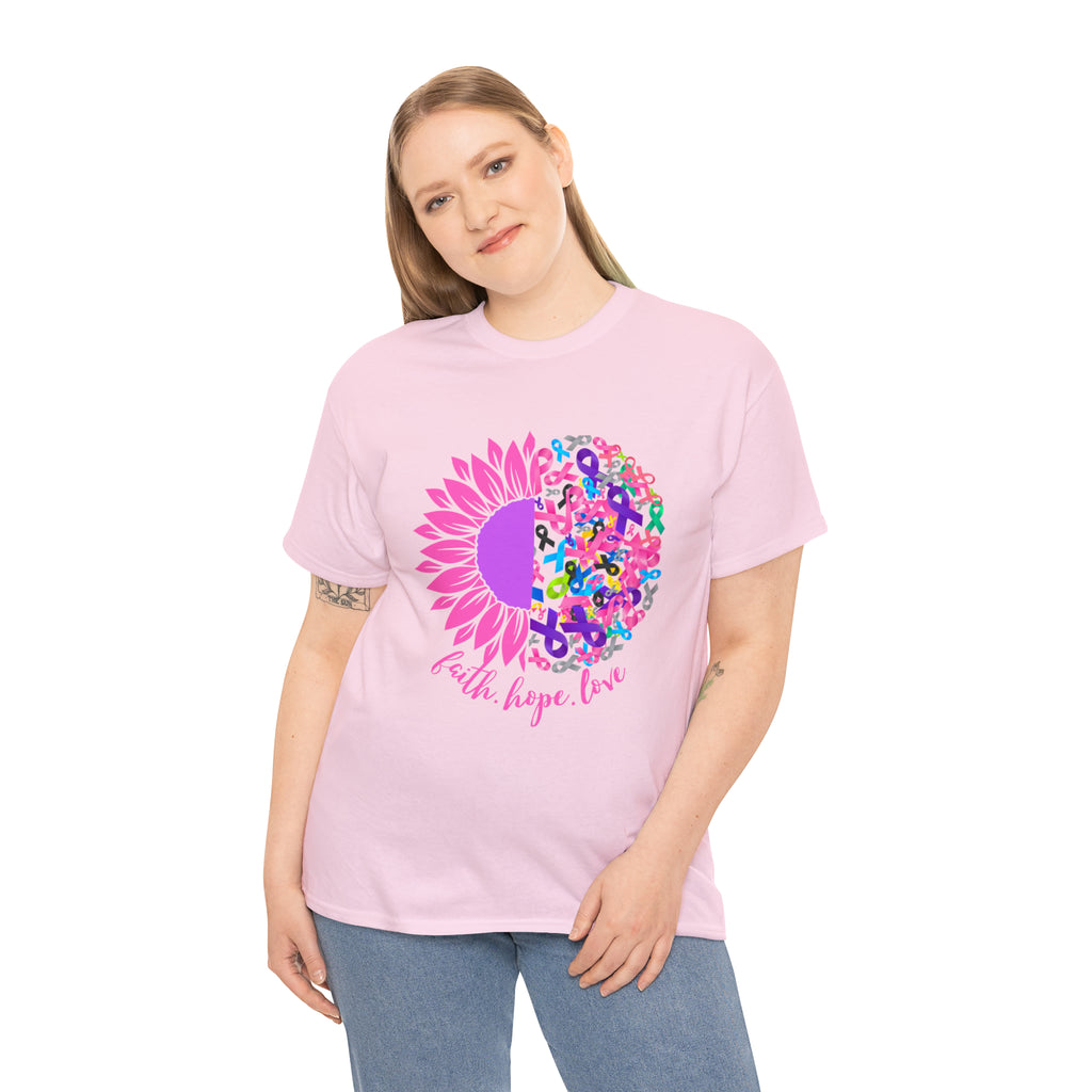 Faith Hope Love Shirt | Cancer Warrior Support Unisex T-Shirt