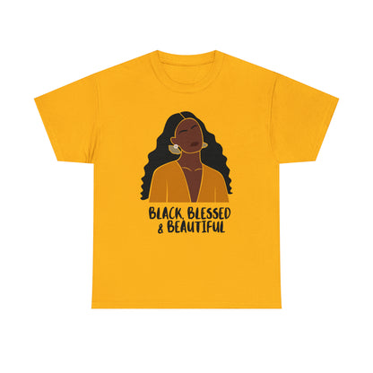 Black, Blessed & Beautiful Shirt | Empowered & Beautiful Cotton T-shirt