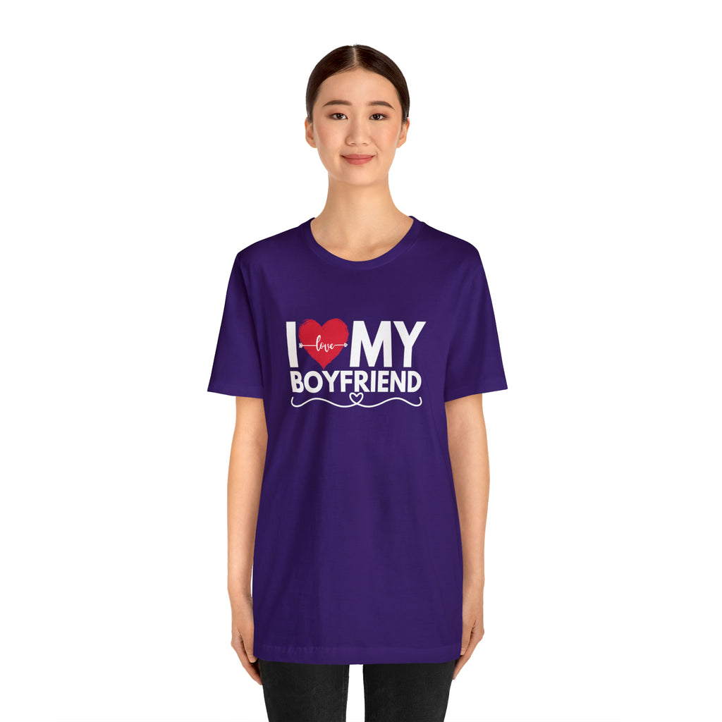 I Love My Boyfriend Shirt | Couple Love T-Shirt, Pair Girlfriend Boyfriend Matching Shirt