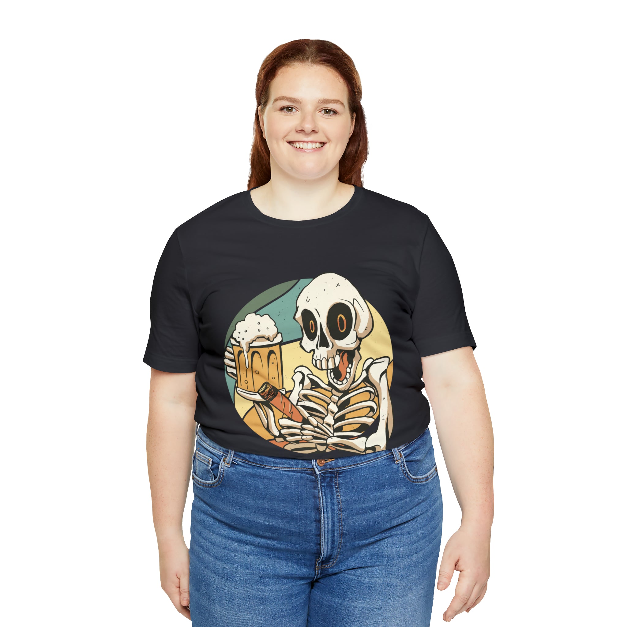 Skeleton Beer Shirt | Drink Beer Unisex T-Shirt