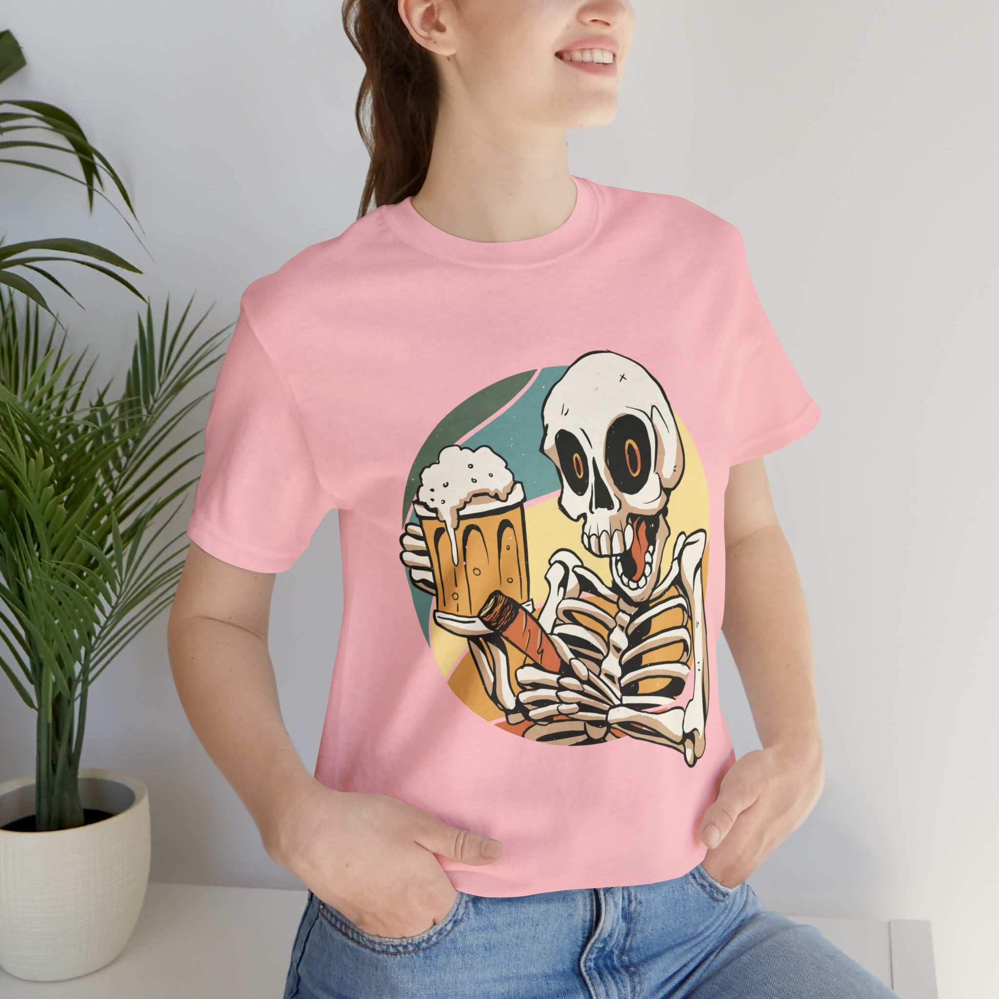 Skeleton Beer Shirt | Drink Beer Unisex T-Shirt