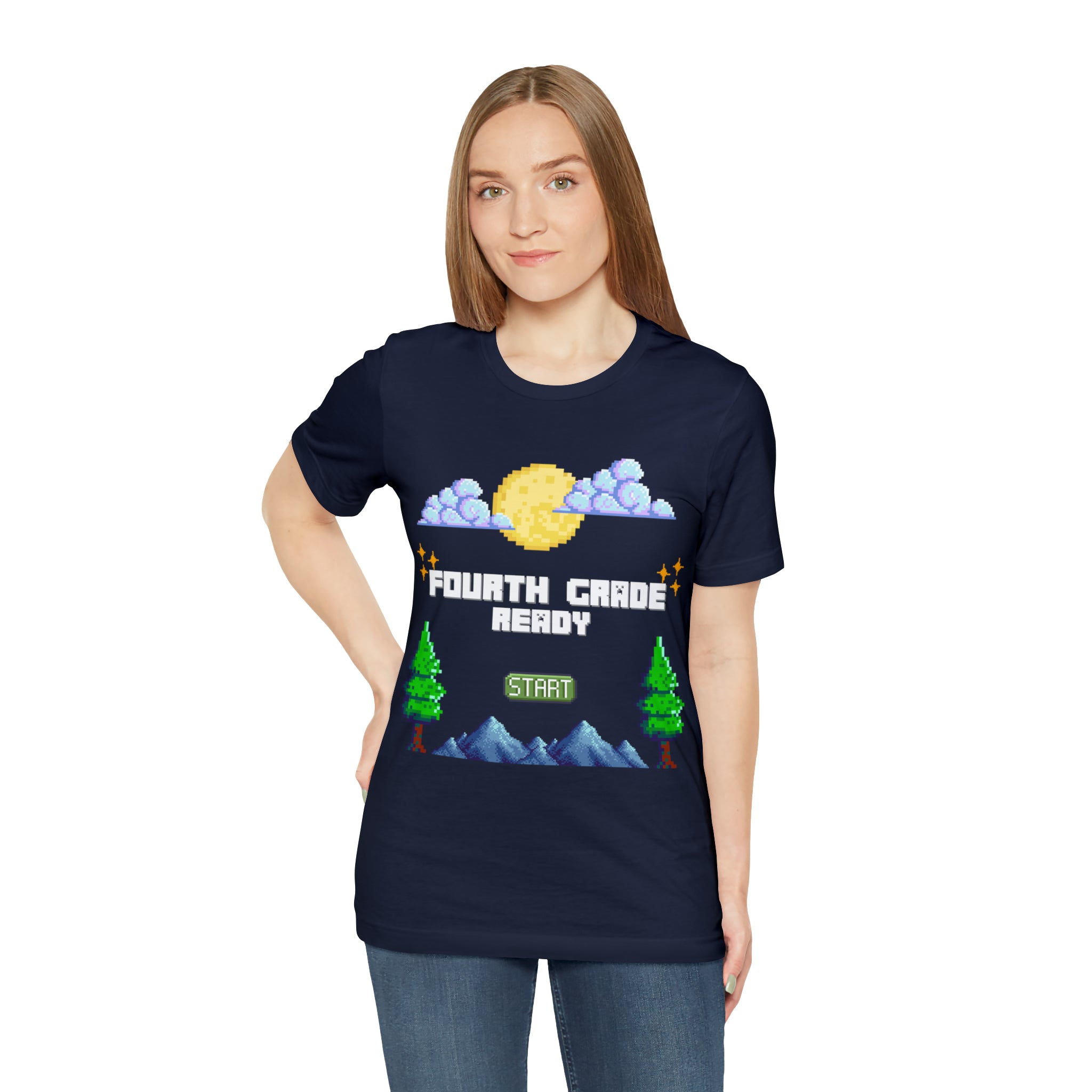 Fourth Grade Ready Pixel Shirt | Minecraft Unisex T-Shirt