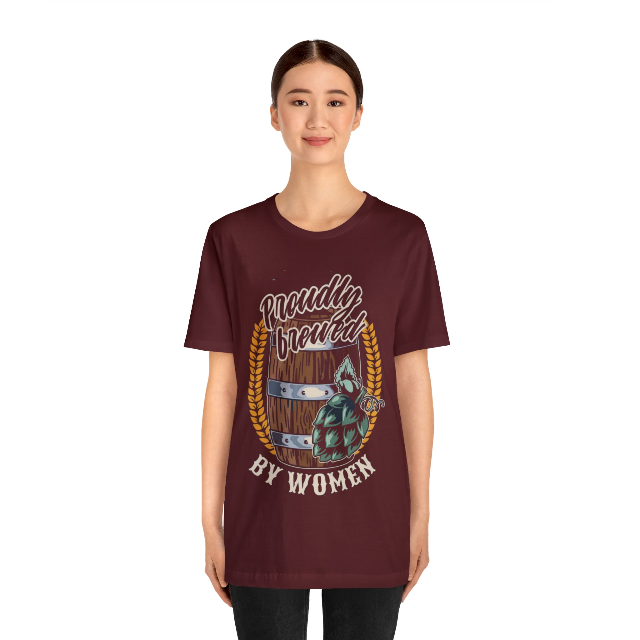 Brewed by Women Beer Shirt | Drink Beer Unisex T-Shirt