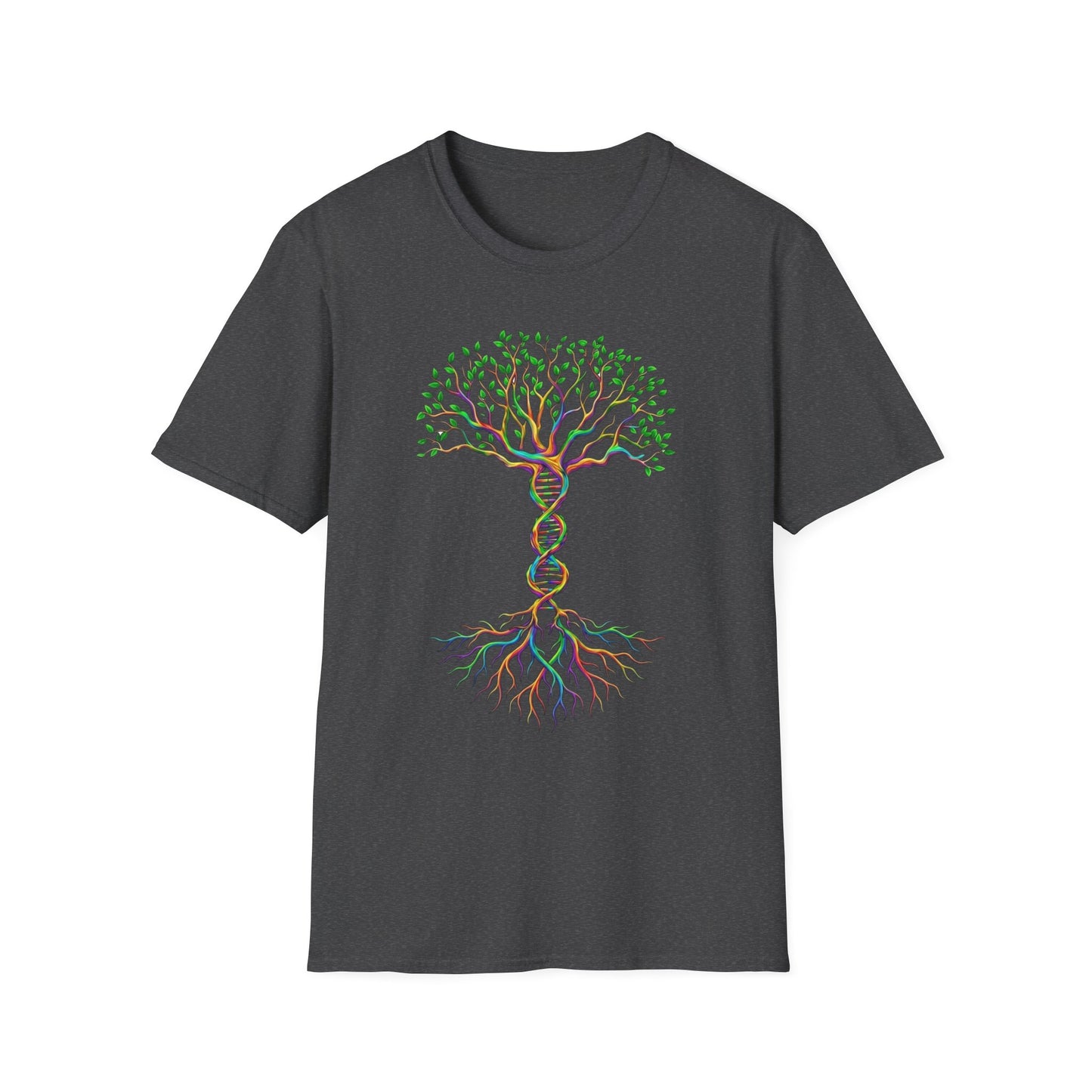 DNA Tree T-Shirt — Colorful Genetic Tree of Life Tee