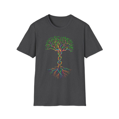 DNA Tree T-Shirt — Colorful Genetic Tree of Life Tee
