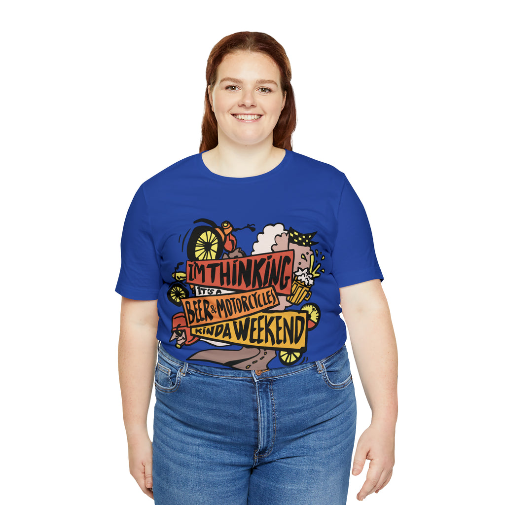 Beer and Motorcycle Shirt | Drink Beer Unisex T-Shirt