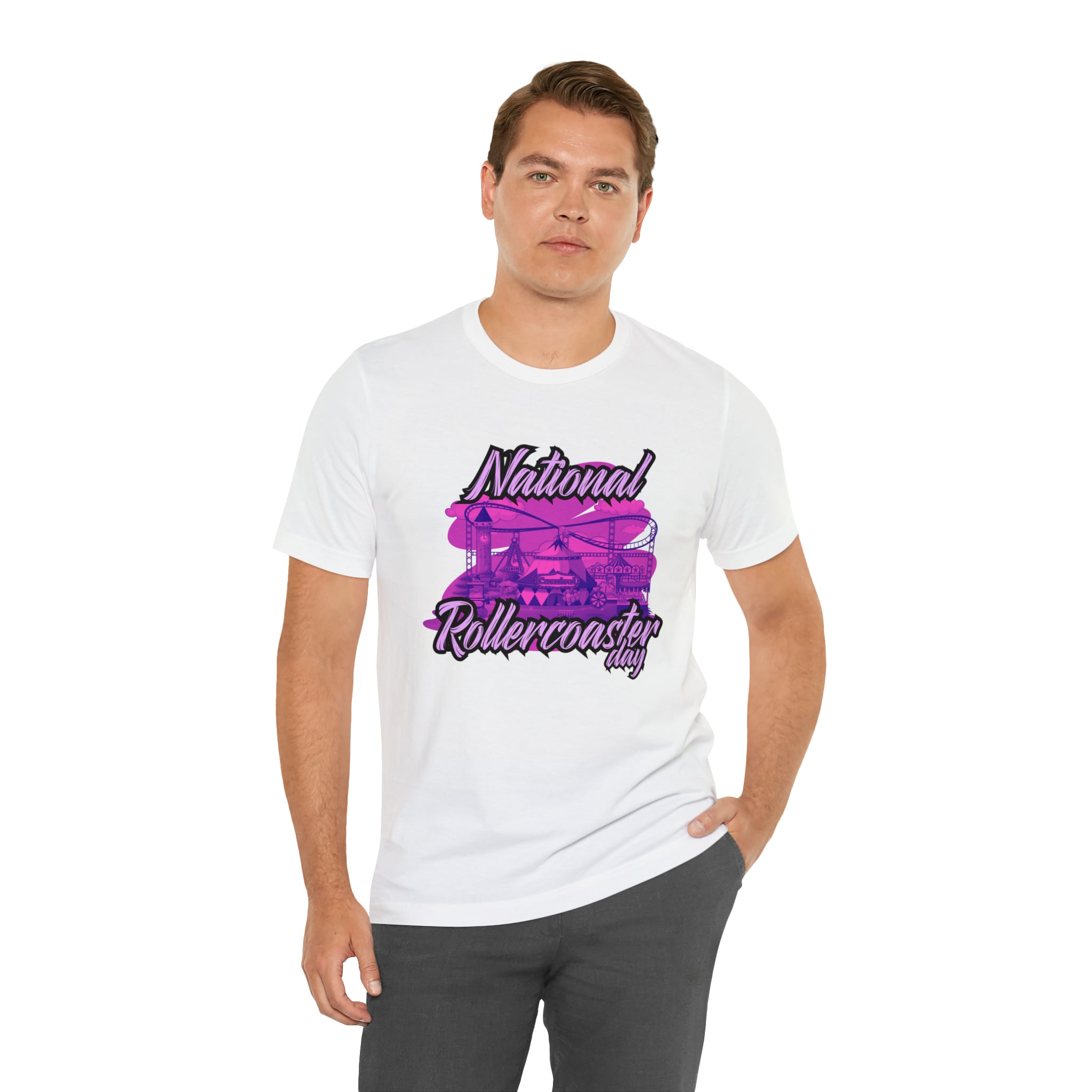 National Rollercoaster Day Pink Shirt | Carnival Ride T-Shirt