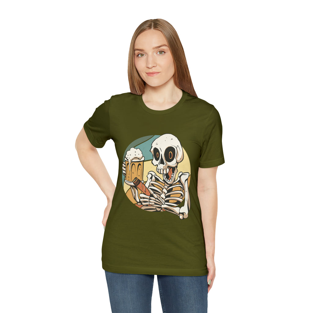Skeleton Beer Shirt | Drink Beer Unisex T-Shirt