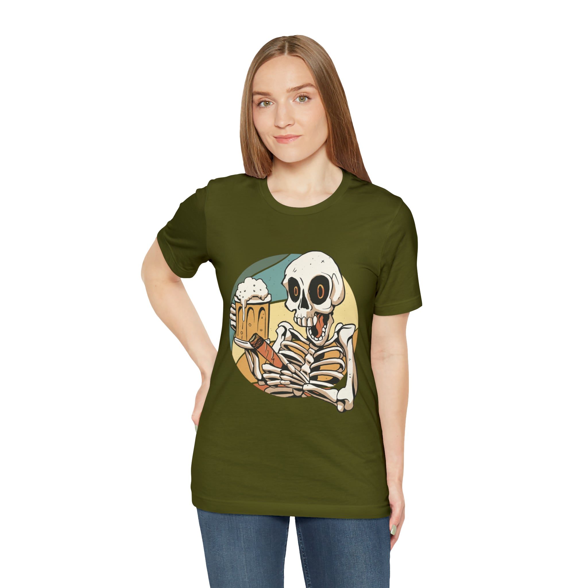 Skeleton Beer Shirt | Drink Beer Unisex T-Shirt