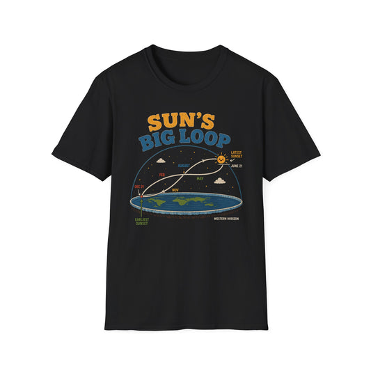 Sun’s Big Loop T-Shirt — Solar System Orbit Diagram Tee