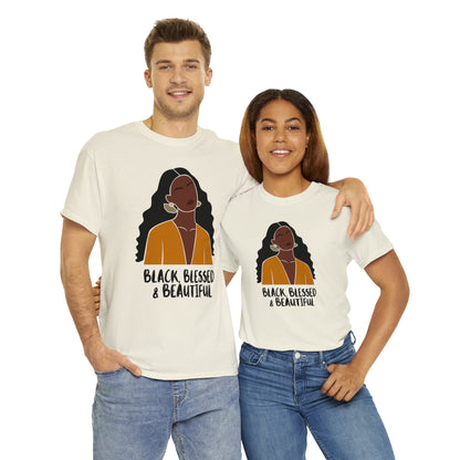 Black, Blessed & Beautiful Shirt | Empowered & Beautiful Cotton T-shirt