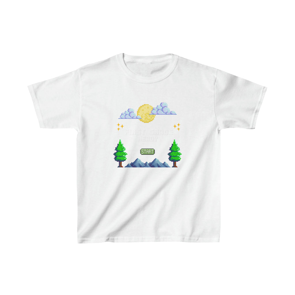 First Grade Ready Pixel Shirt | School Kids Heavy Cotton™ Tee