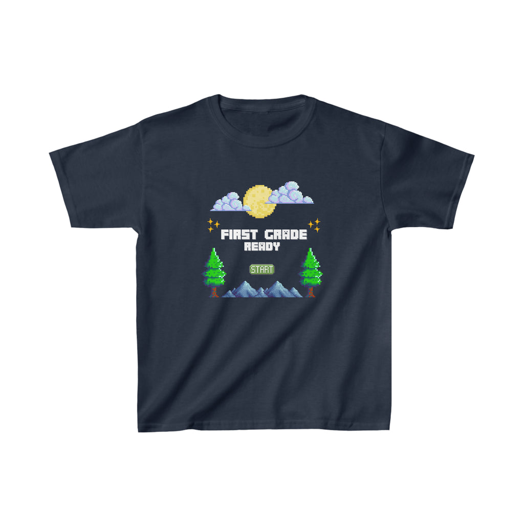 First Grade Ready Pixel Shirt | School Kids Heavy Cotton™ Tee