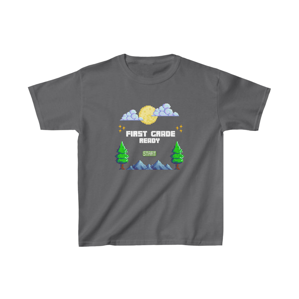 First Grade Ready Pixel Shirt | School Kids Heavy Cotton™ Tee