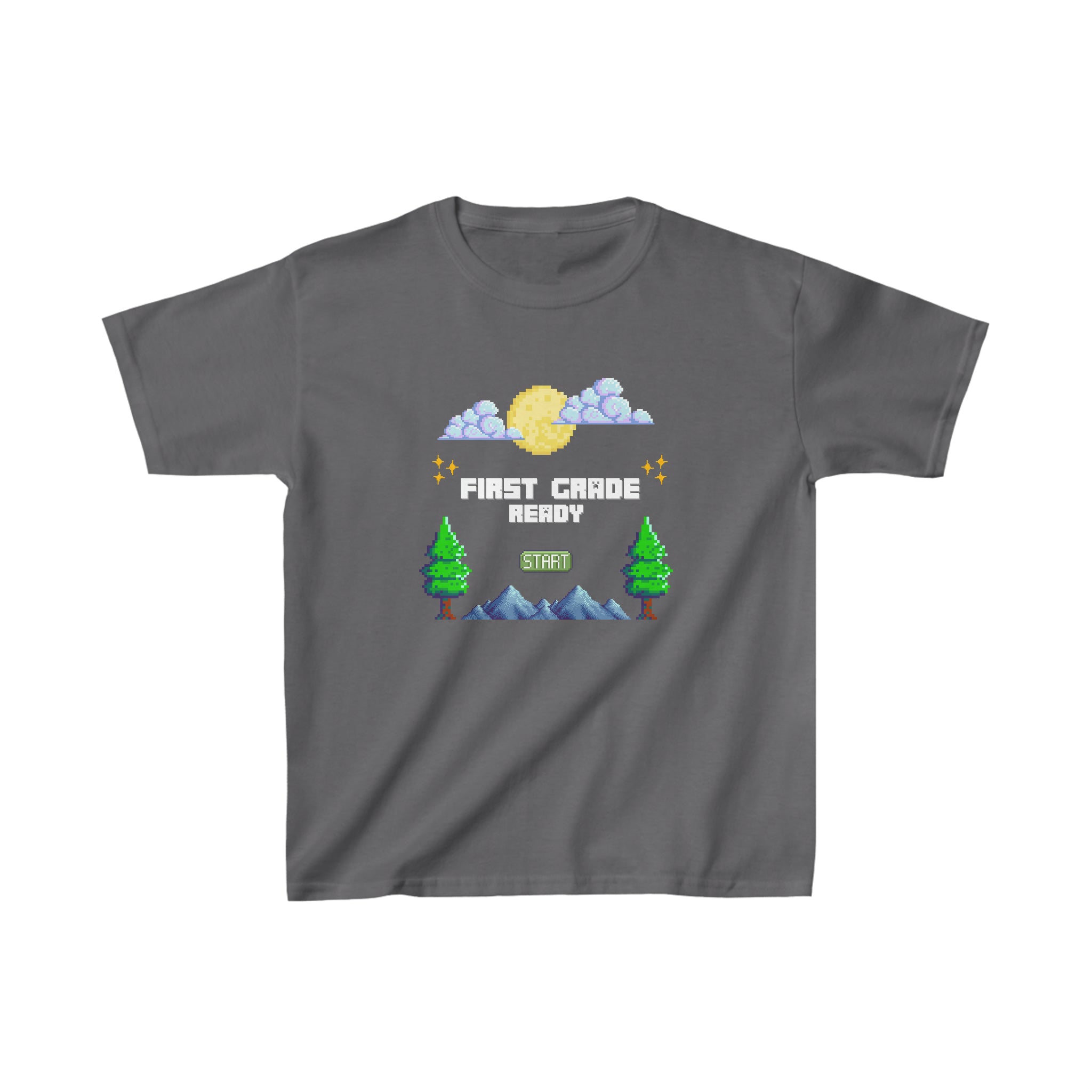 First Grade Ready Pixel Shirt | School Kids Heavy Cotton™ Tee