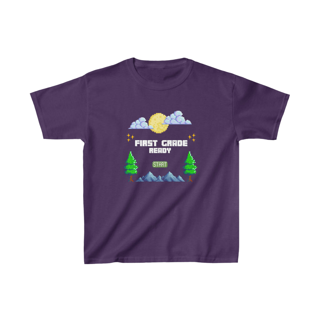 First Grade Ready Pixel Shirt | School Kids Heavy Cotton™ Tee